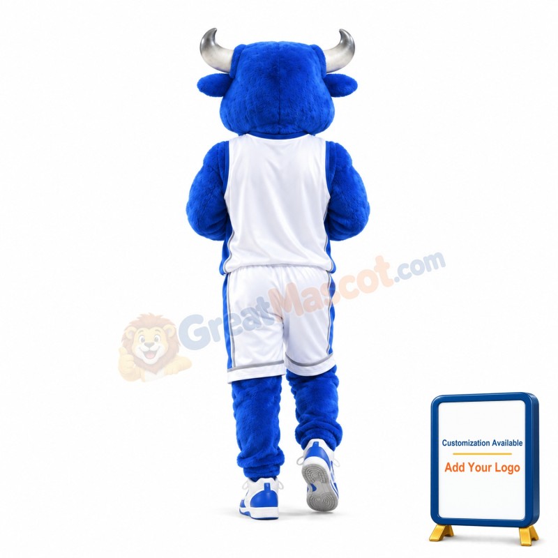 College Blue Power Buffalo Mascot Costume