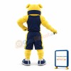 University Yellow Power Bulldog Mascot Costume