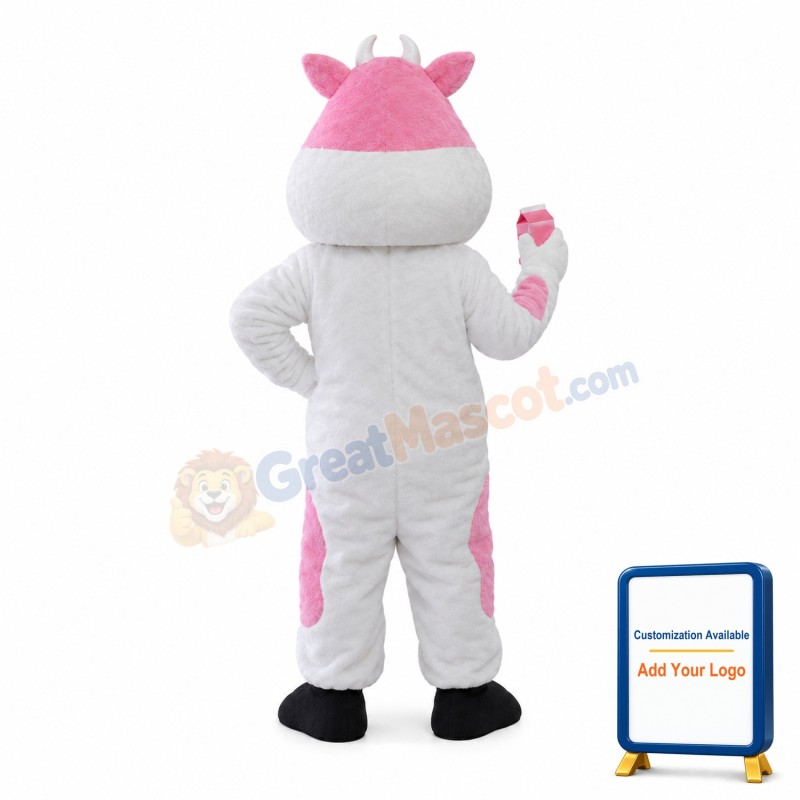 Advertising Pink Cow Mascot Adult Costume