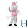 Advertising Pink Cow Mascot Adult Costume