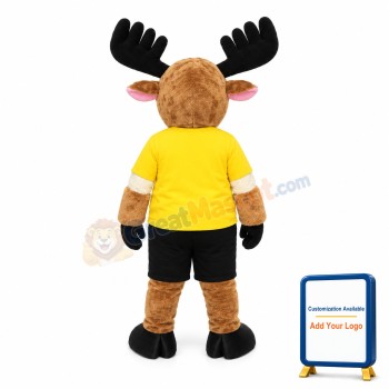 Sport Moose Cartoon Mascot Costume
