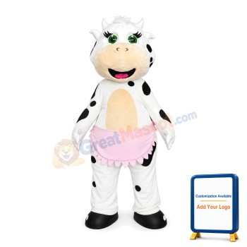 Cute Cartoon Cow Mascot Costume