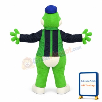 Football Green Dinosaur Mascot Costume