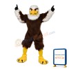 Long Fur Brown Eagle Mascot Adult Costume