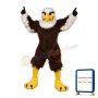 Long Fur Brown Eagle Mascot Adult Costume