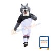 College Football Fierce Gray Wolf Mascot Costume