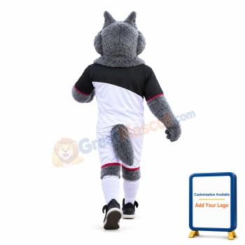 College Football Fierce Gray Wolf Mascot Costume