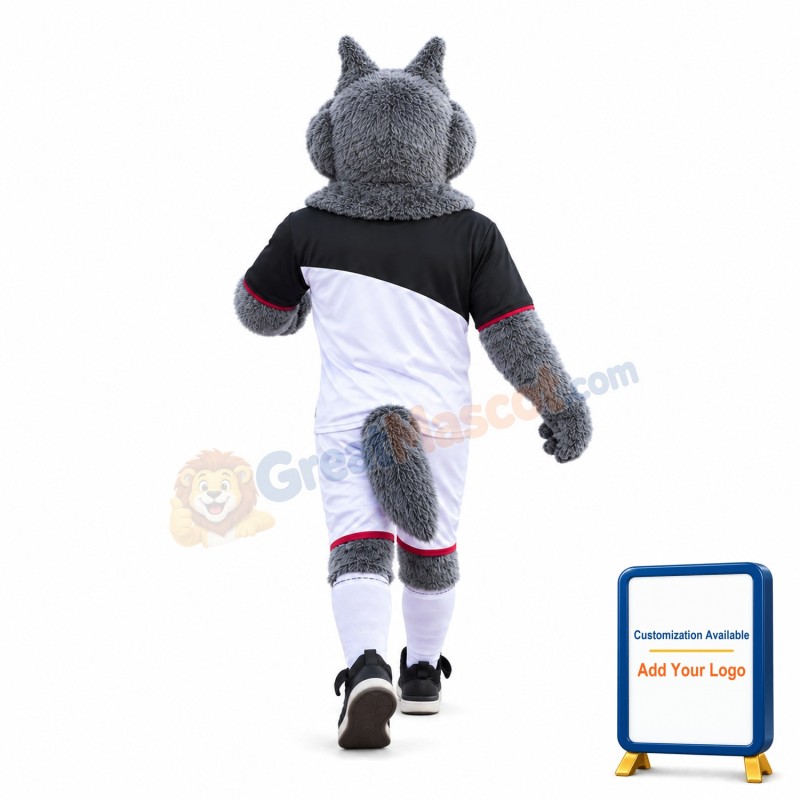 College Football Fierce Gray Wolf Mascot Costume