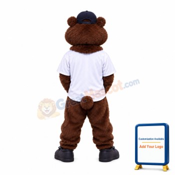 Baseball Brown Bear Mascot Costume