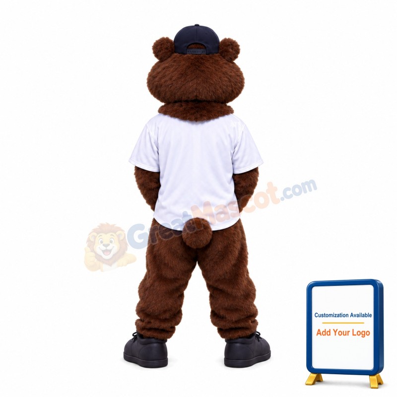 Baseball Brown Bear Mascot Costume