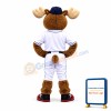 Smiling Baseball Reindeer Mascot Costume