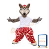 Football Wolf Mascot Costume