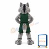 University Fierce Gray Wolf Mascot Costume