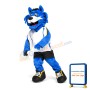 Ice Hockey Blue Tiger Mascot Costume