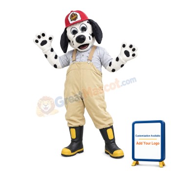 Fire Dalmatian Dog Mascot Adult Costume