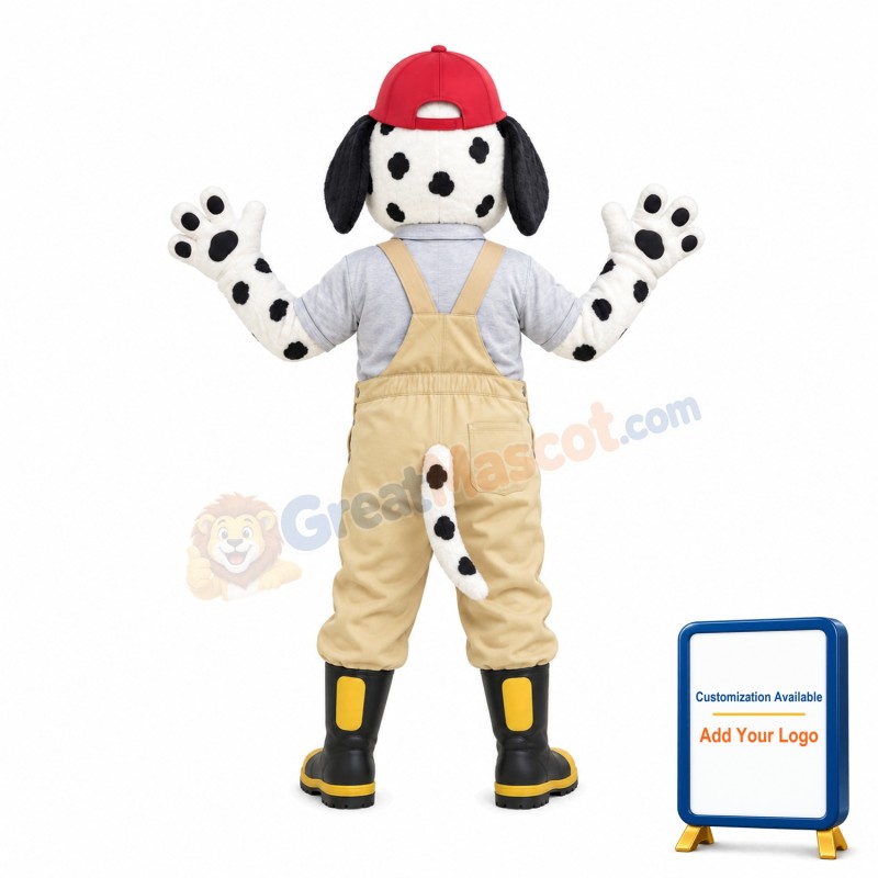 Fire Dalmatian Dog Mascot Adult Costume