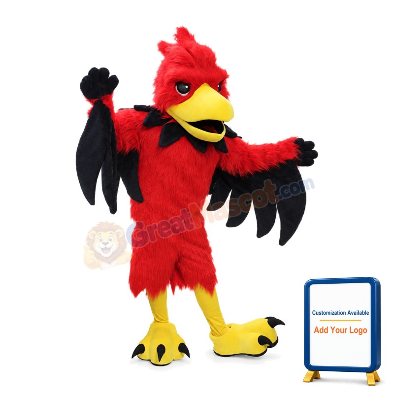 Red Phoenix Mascot Adult Costume