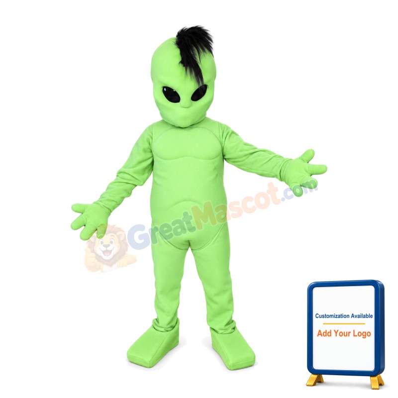 Green Alien Mascot Adult Costume
