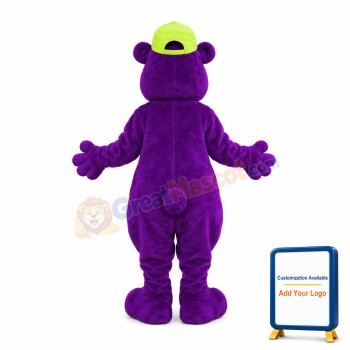 Purple Bear Mascot Adult Costume