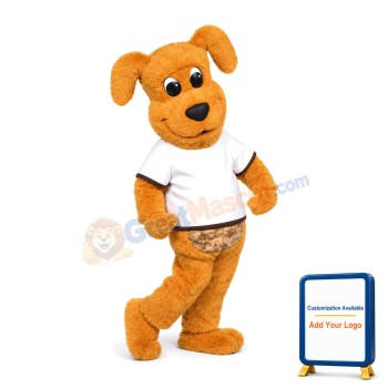 Sport Yellow Dog Mascot Adult Costume