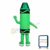 Cartoon Green Crayola Crayon Mascot Costume For Adult
