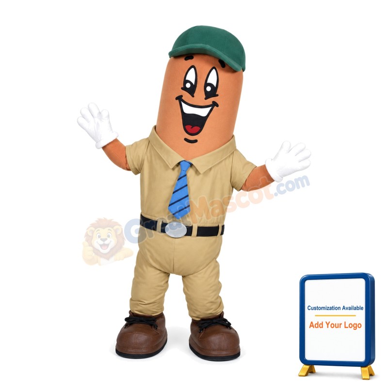 Cartoon Sausage Mascot Adult Costume