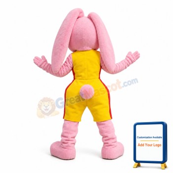 Beautiful Pink Rabbit Mascot Adult Costume