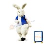Football White Rabbit Mascot Adult Costume