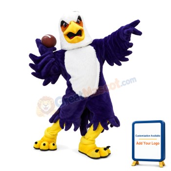 Sport Purple Bald Eagle Mascot Adult Costume