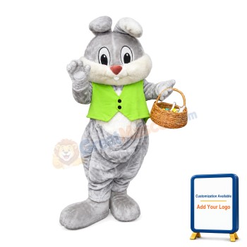 Cute Easter Bunny Mascot Adult Costume