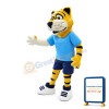 Sport Yellow Tiger Mascot Adult Costume