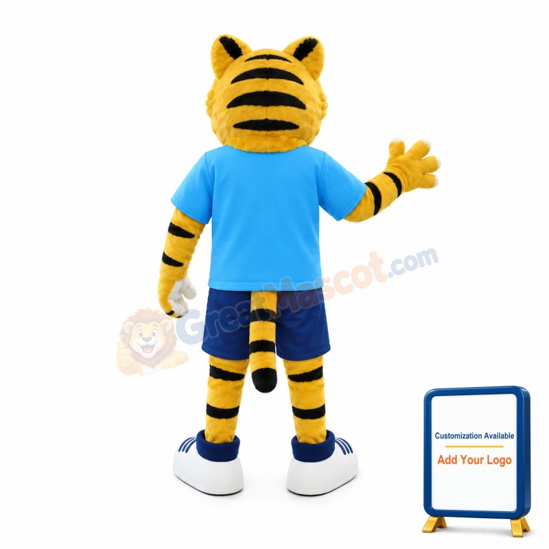 Sport Yellow Tiger Mascot Adult Costume