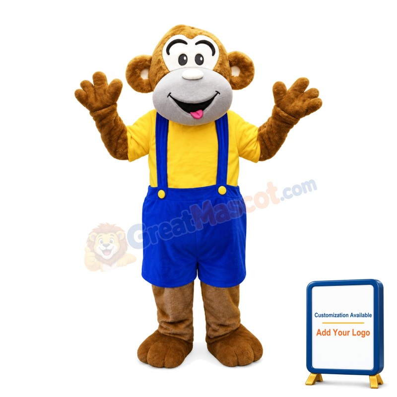 Lovely Brown Monkey Mascot Costume