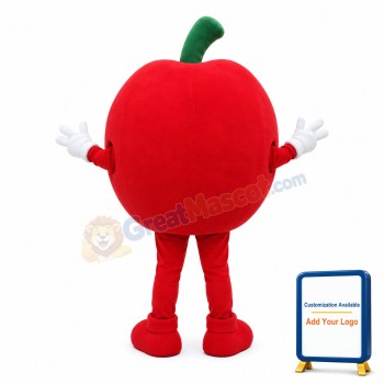 Lightweight Cartoon Red Apple Mascot Adult Costume
