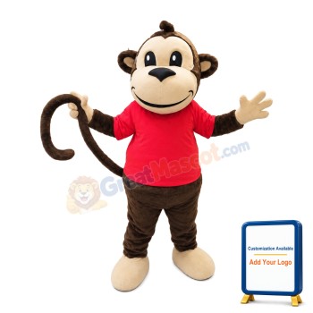 Brown Long Tail Monkey Mascot Adult Costume