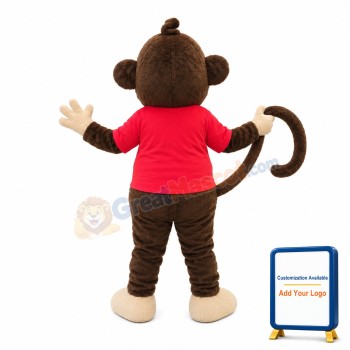 Brown Long Tail Monkey Mascot Adult Costume
