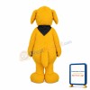 Long Fur Yellow Dog Mascot Adult Costume