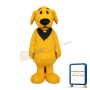 Long Fur Yellow Dog Mascot Adult Costume