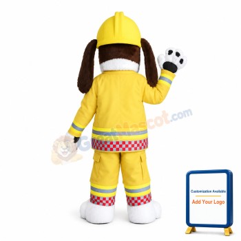 Fireman Hound Dog Mascot Costume