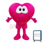 Deluxe Cartoon Pink Heart Mascot Costume