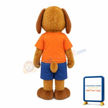Lovely Plush Golden Dog Mascot Costume