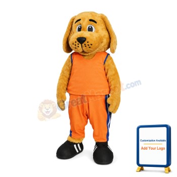 Golden Dog Sports School Mascot Adult Costume