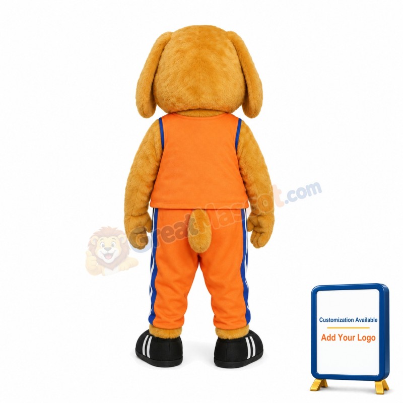 Golden Dog Sports School Mascot Adult Costume