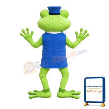 Green Frog Lobby Manager Mascot Adult Costume