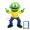Awesome Cartoon Green Snake Mascot Adult Costume