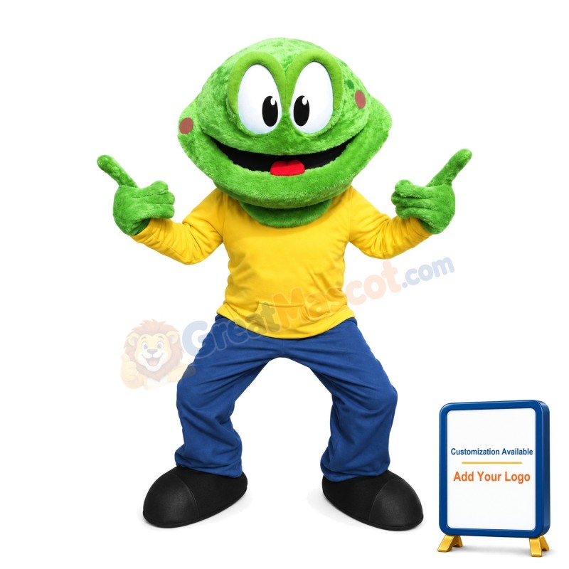 Awesome Cartoon Green Snake Mascot Adult Costume