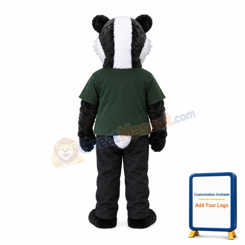 Grey Badger Mascot Costume For Adult
