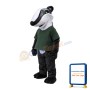 Grey Badger Mascot Costume For Adult