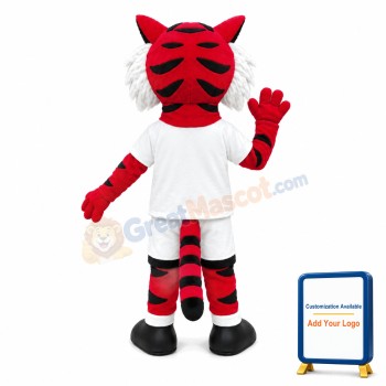Sport Red Tiger Mascot Adult Costume