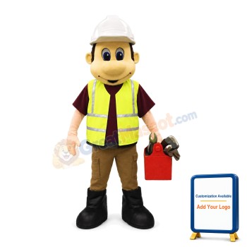 Repairman With Tools Mascot Costume